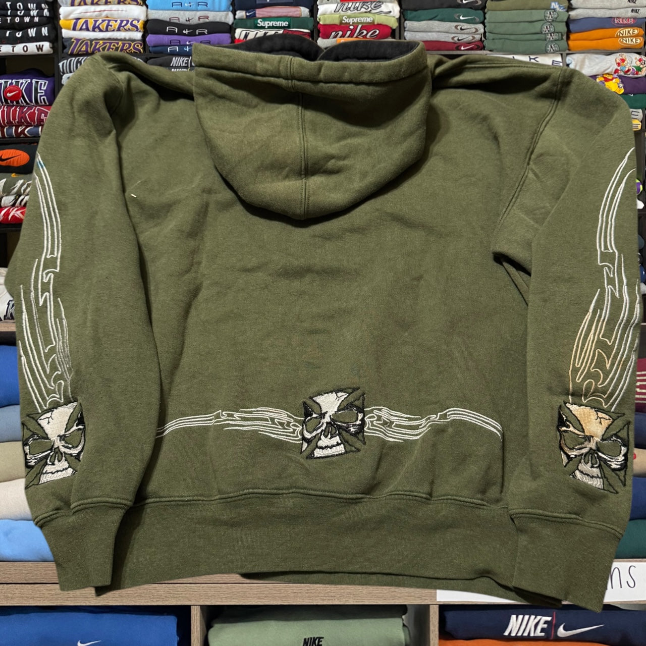 y2k skeleton grunge hoodie (Small)