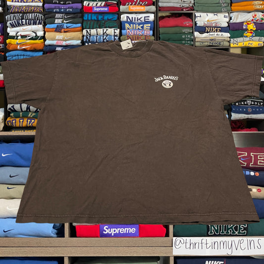 Y2k jack Daniel’s brown shirt