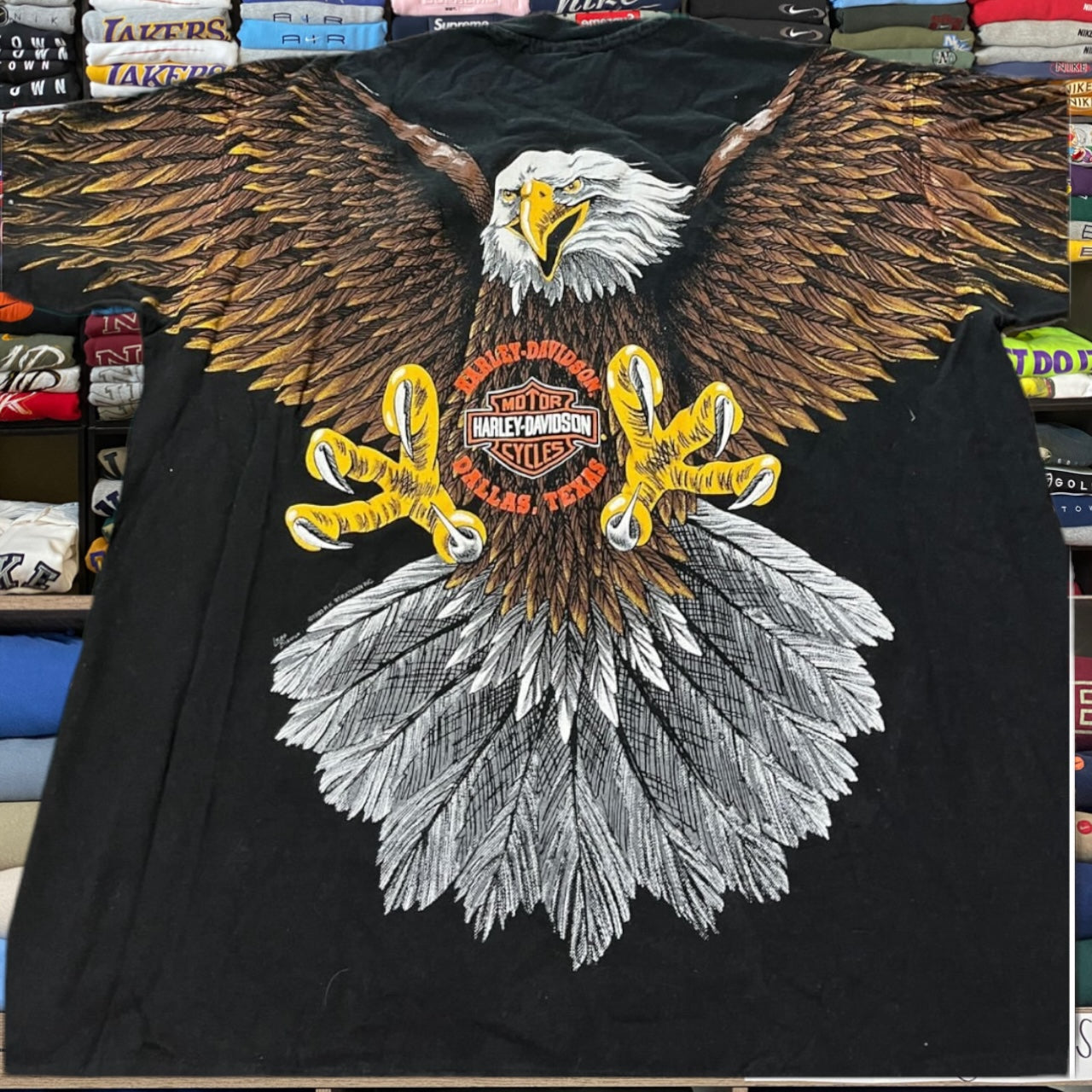 90s Harley Davidson all over print biker motorcycle shirt