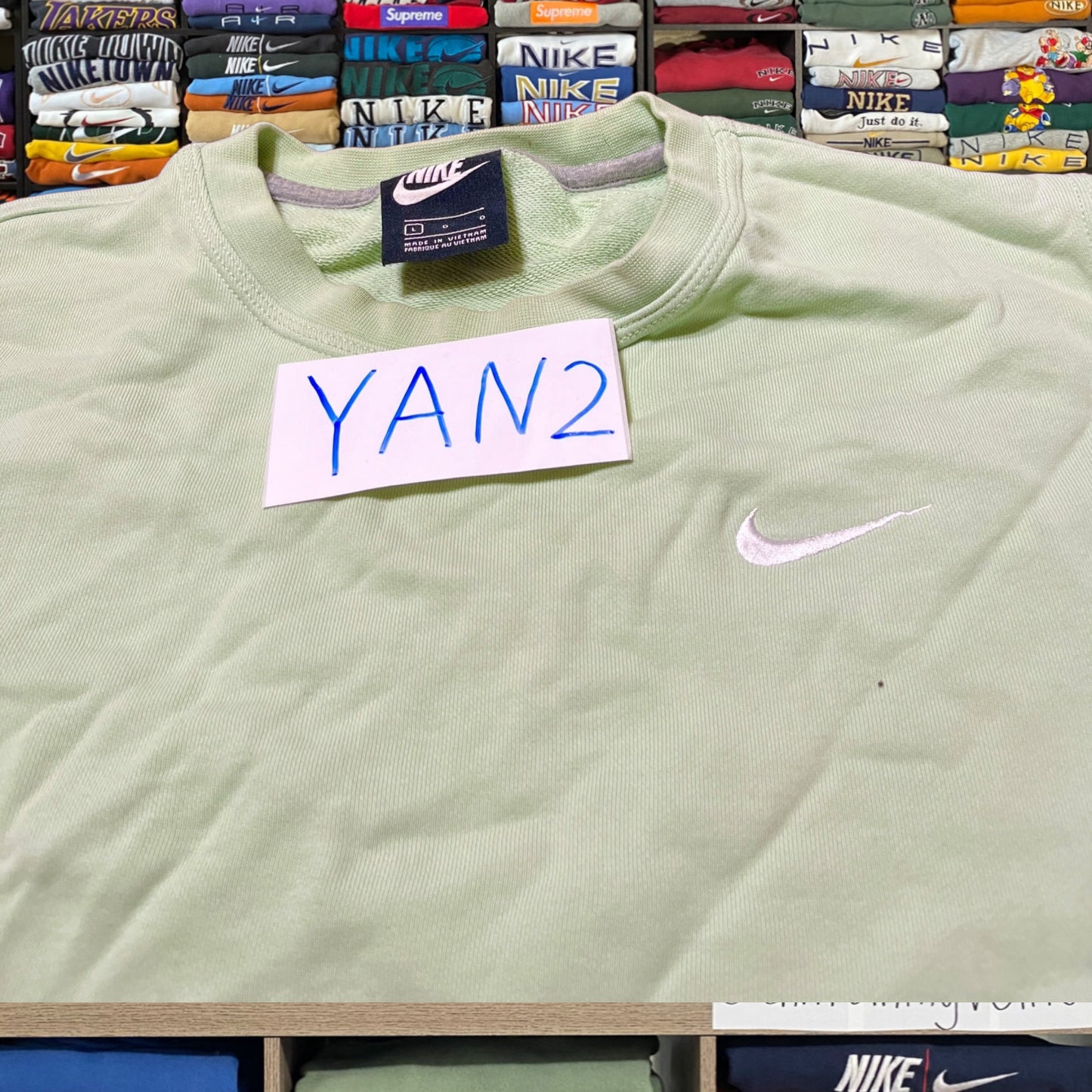 essentail nike honeydew color sweater