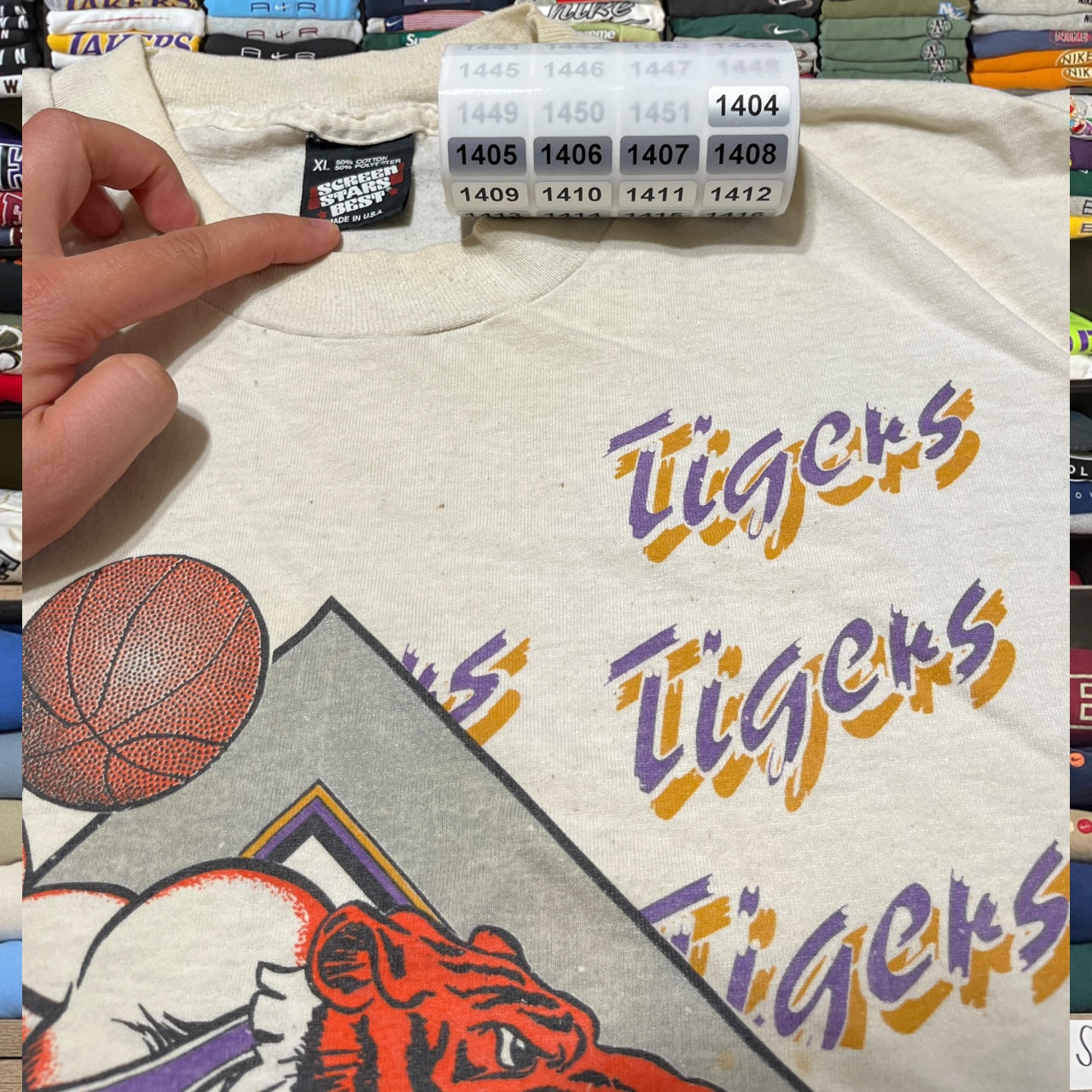 90s LSU all over print shirt