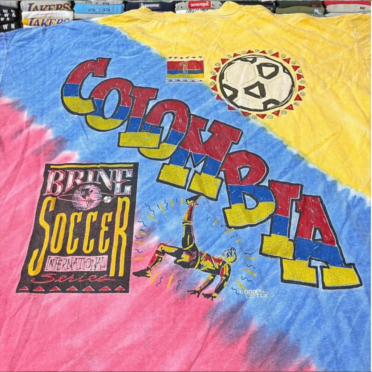 90s Columbia soccer all over print