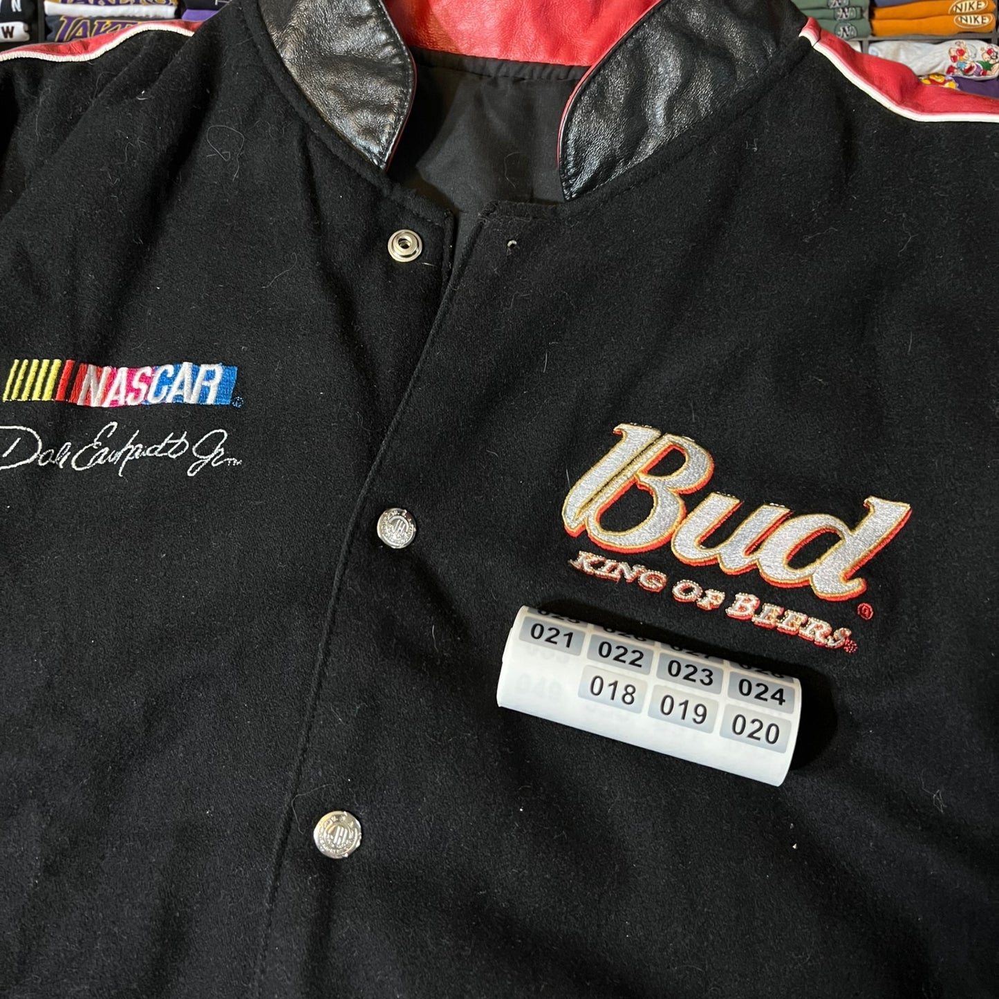 90s Budweiser nascar reversible leather jacket