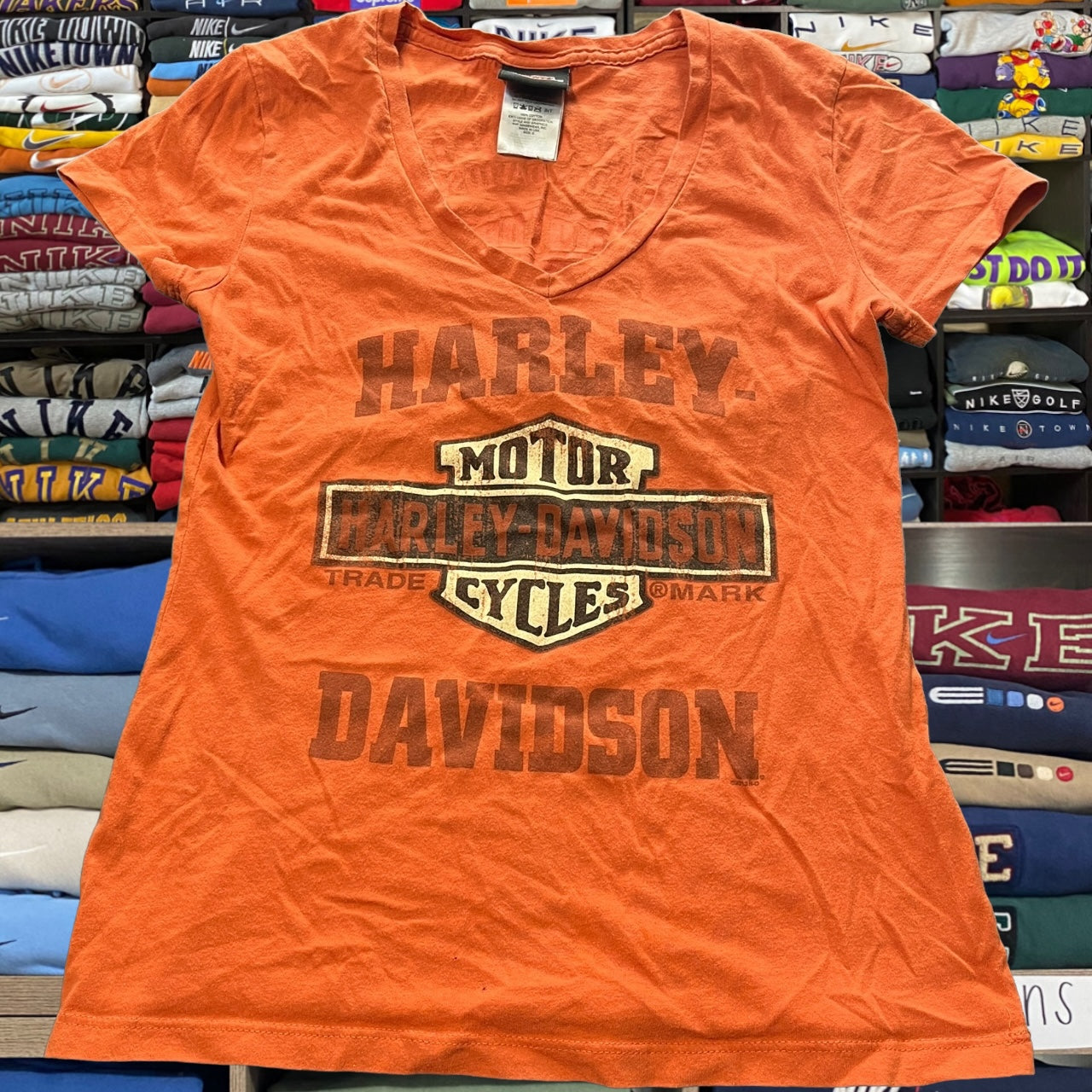 Women Y2K Harley Davidson biker motorcycle shirt