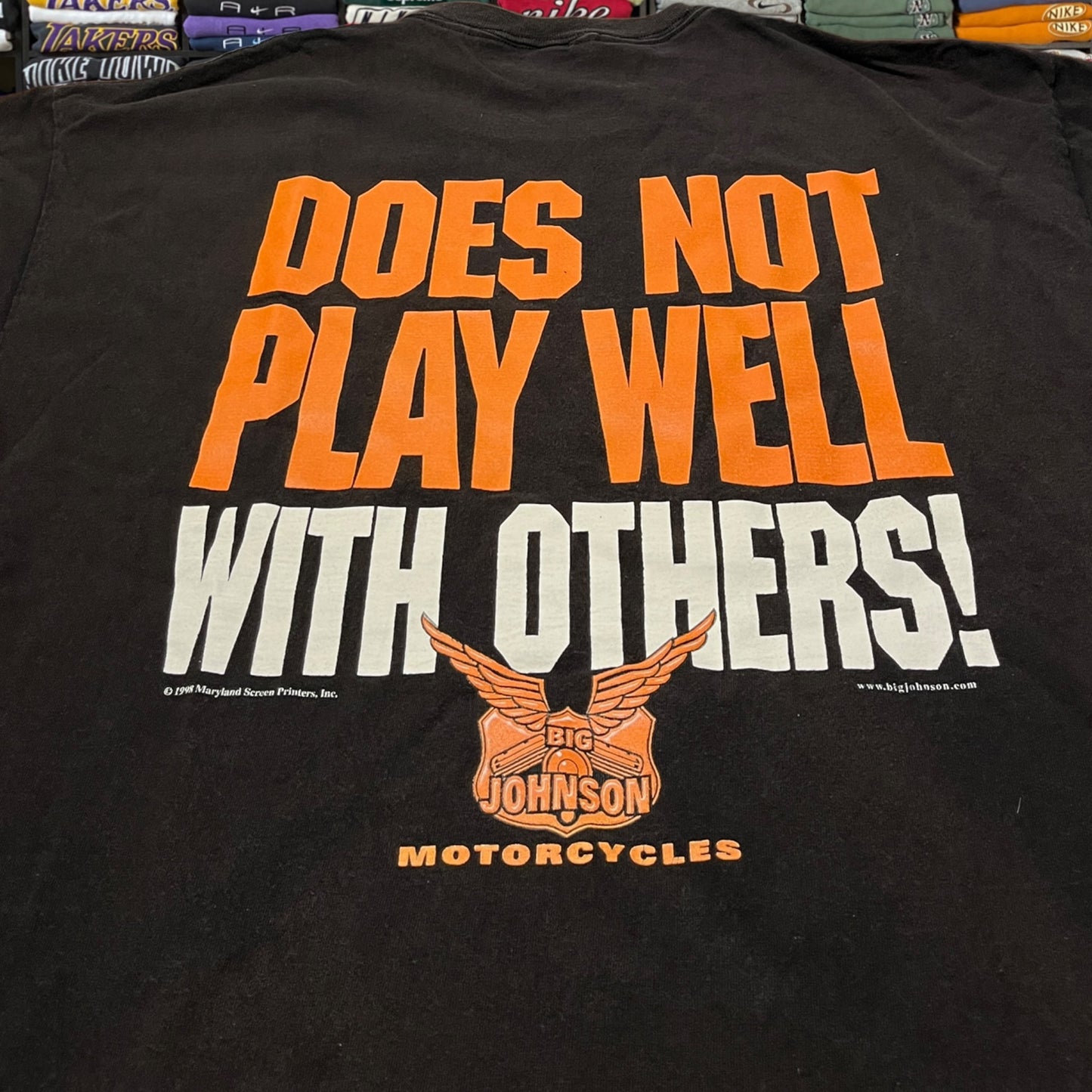 90s big Jonson motorcycle shirt