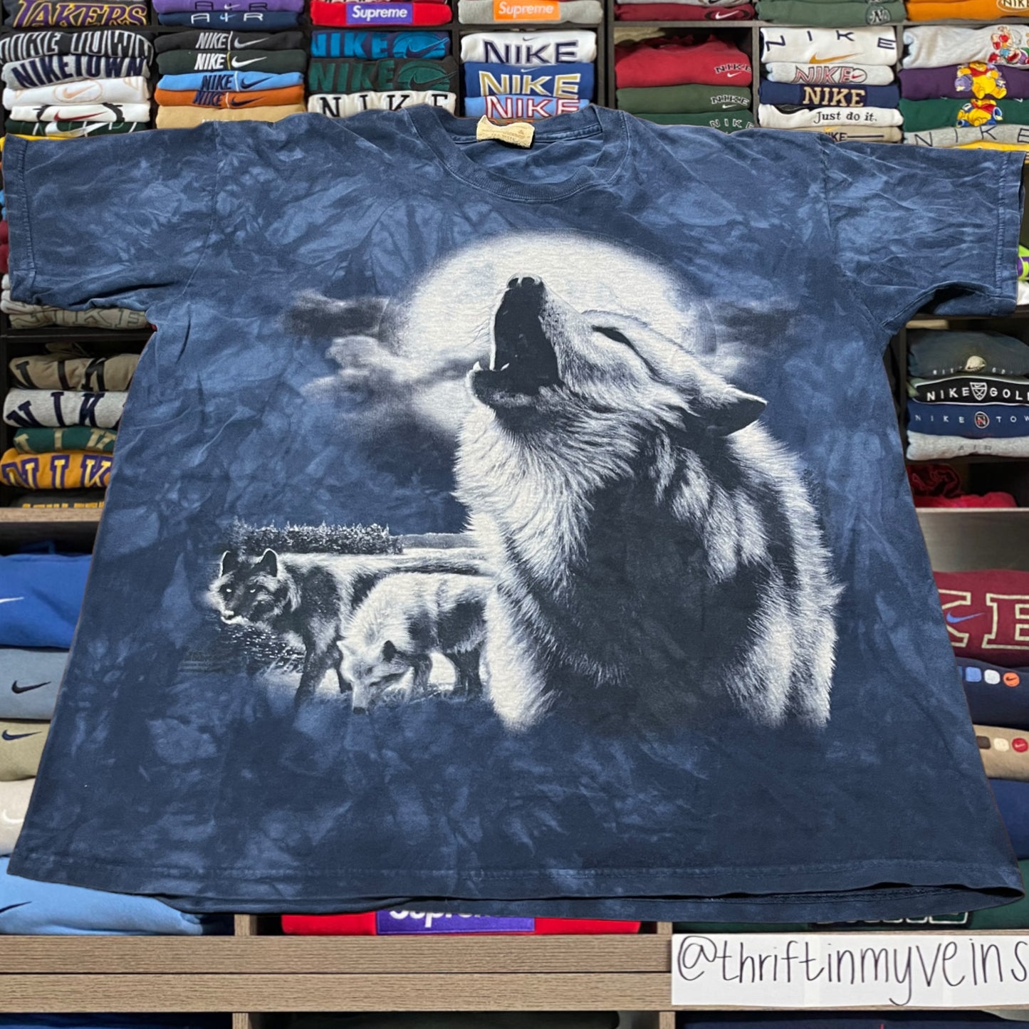 vintage y2k wolf nature shirt