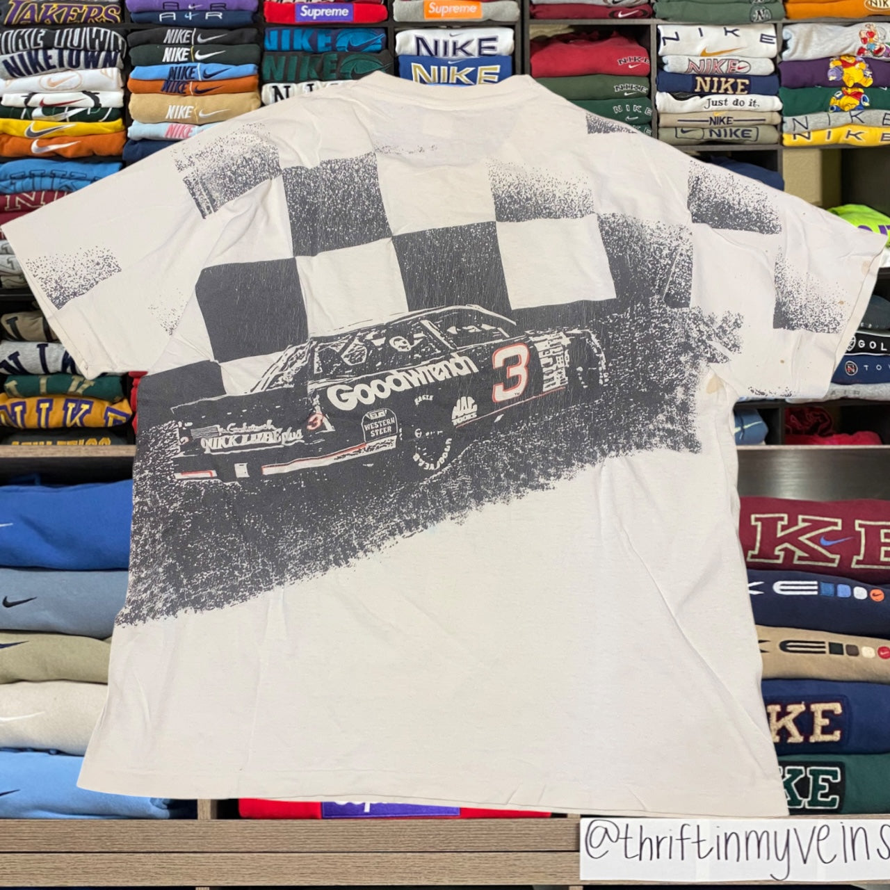 90s all over print nascar graphic shirt (xlarge)