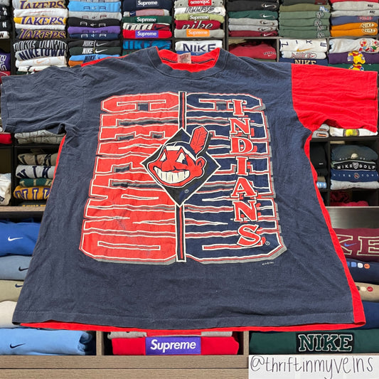 90s Cleveland Indians mlb baseball shirt