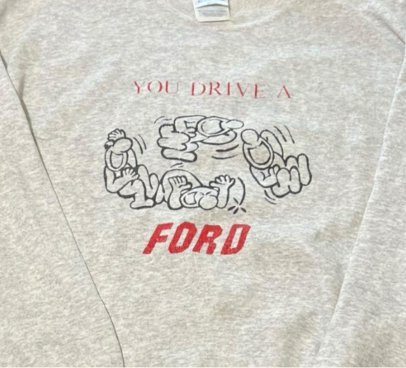 90s ford humor funny sweater