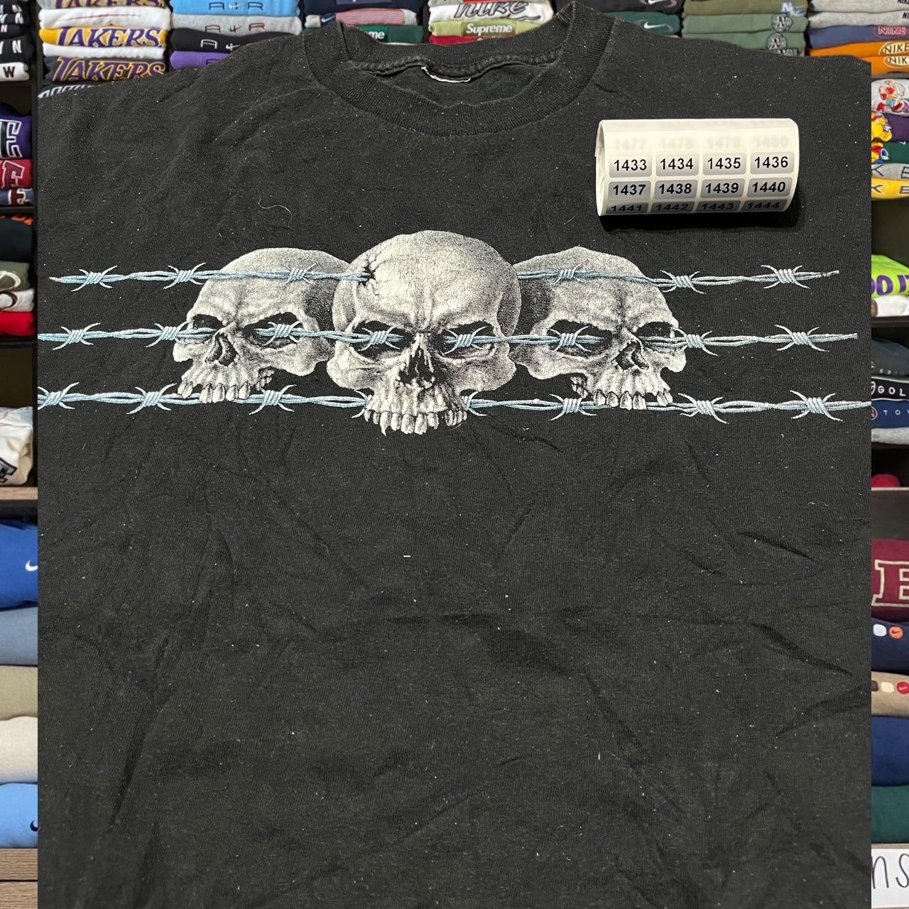 Y2K skeleton skull grunge shirt