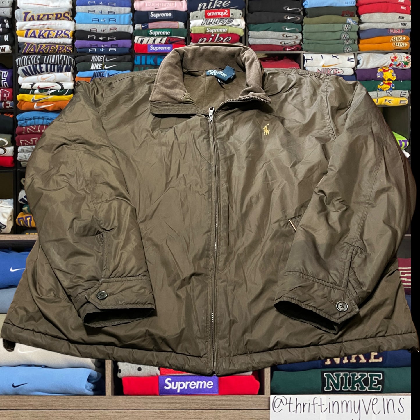 vintage 90s brown ralph lauren jacket