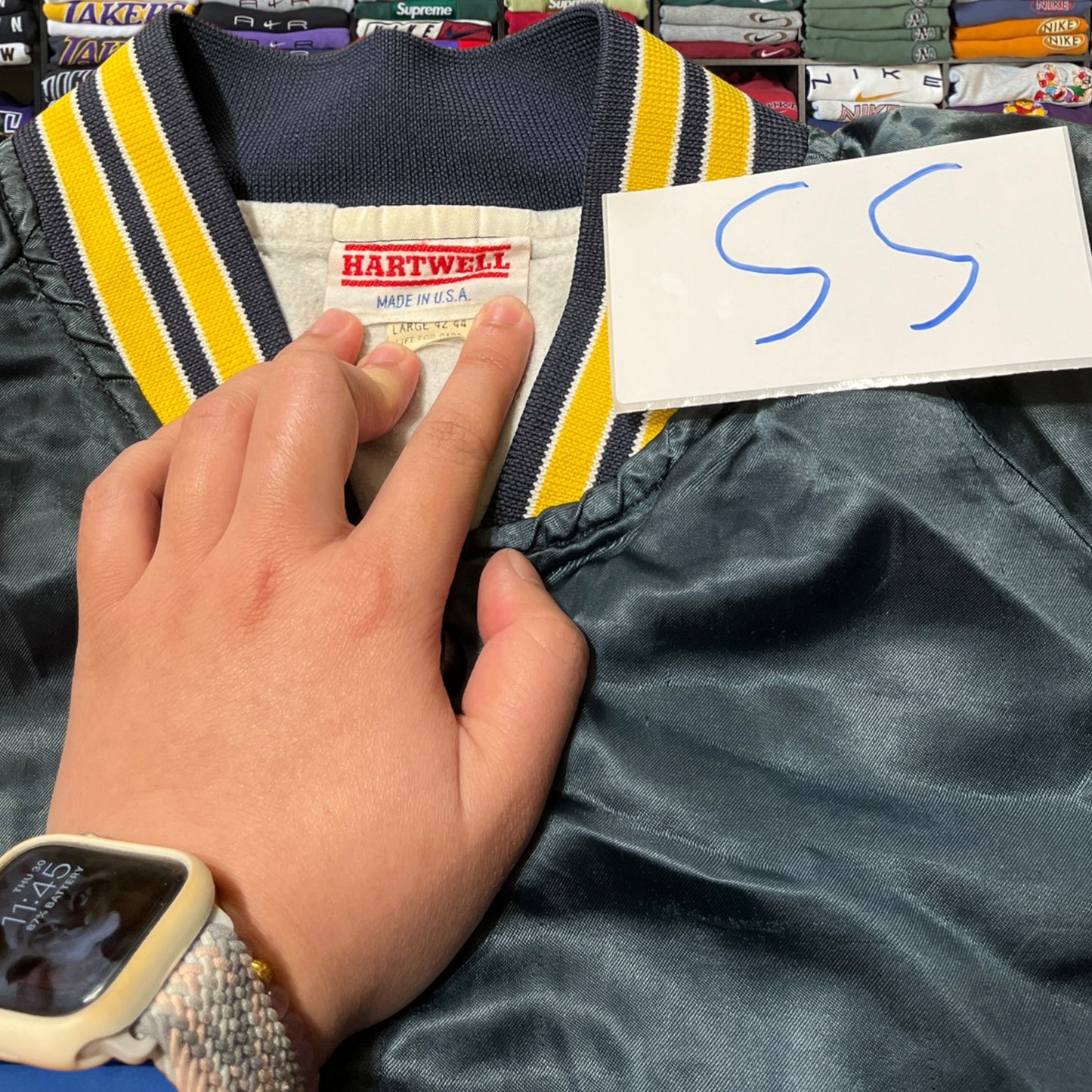 80s West Virginia university WVU satin jacket
