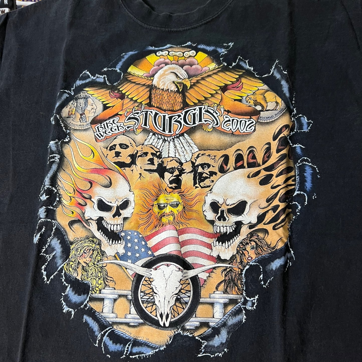2002 sturgis motorcycle shirt ( xlarge )