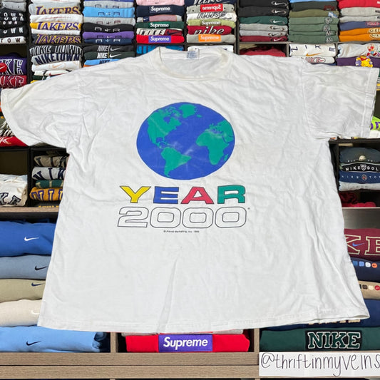 Year 2000 earth graphic shirt
