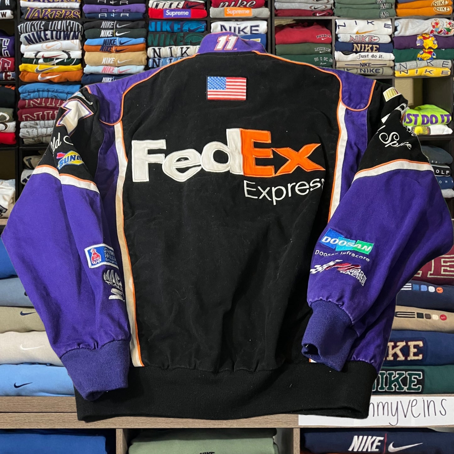 Vintage FedEx NASCAR varsity jacket heavy weighted super good quality
