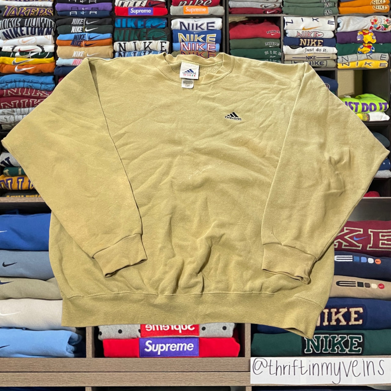 90s Reebok crème earth tone sweater