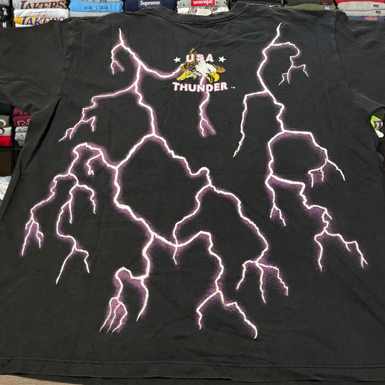 Vintage 90s american thunder wizard lightning shirt