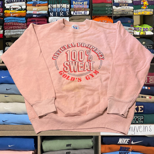 90s gold’s gym pink sweater