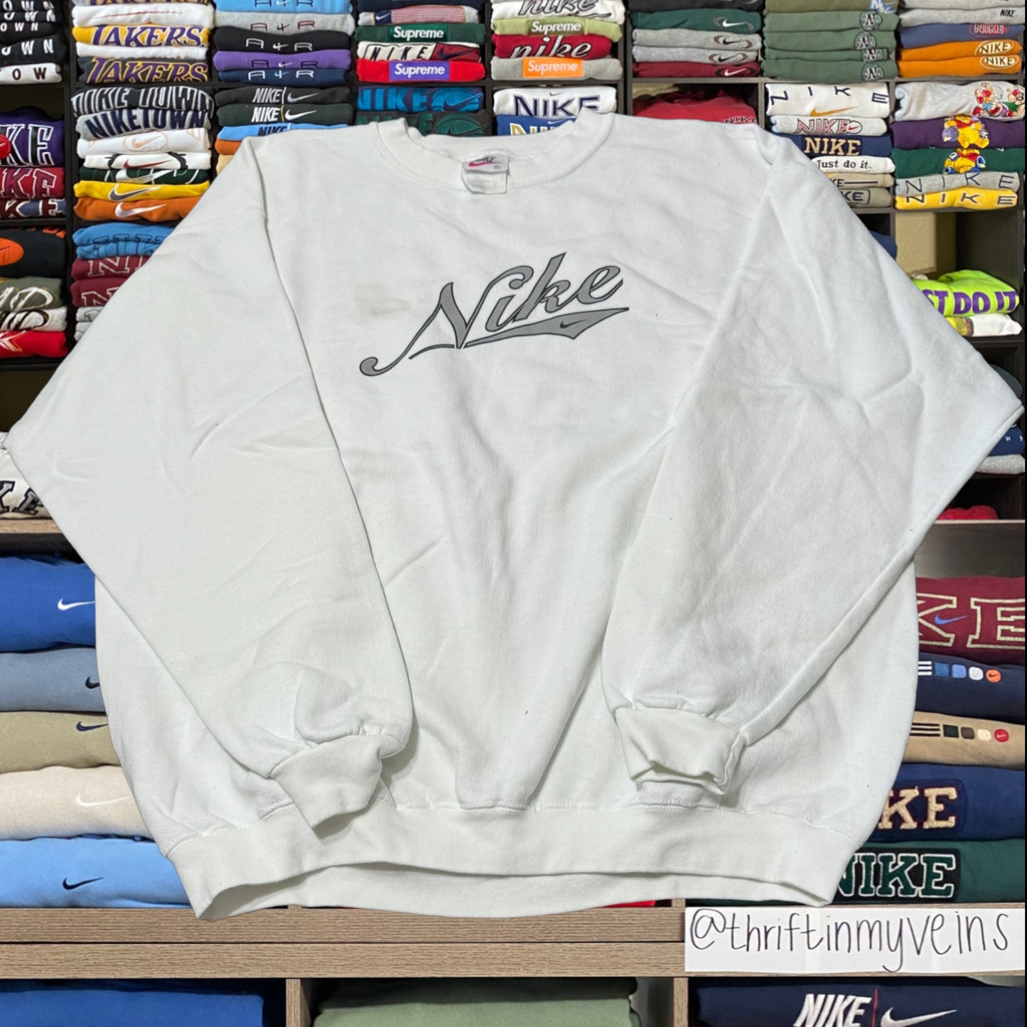 90s Nike white spelled out sweater