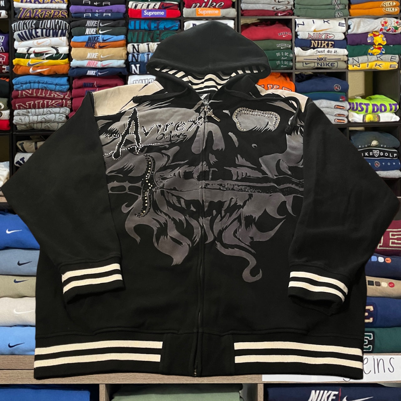 Avirex black skater hoodie