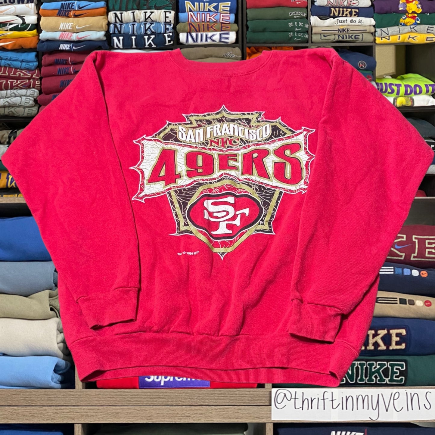 1994 49ers nfl football sweater ( xlarge )