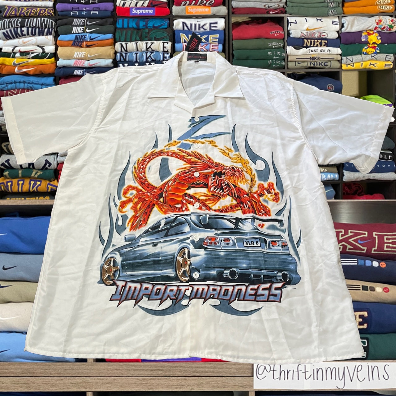 90s dragon silk button up