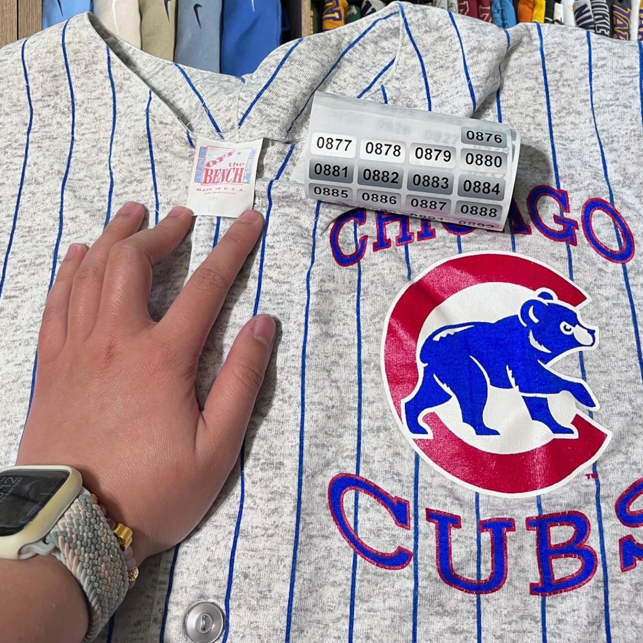 90s Chicago cubs mlb baseball button up