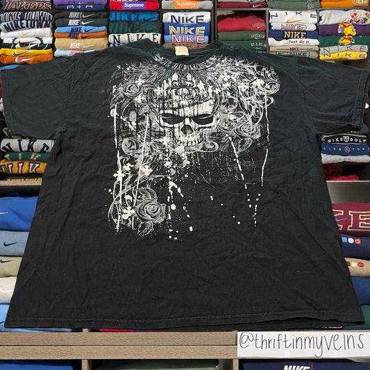Y2K skeleton skull shirt skater