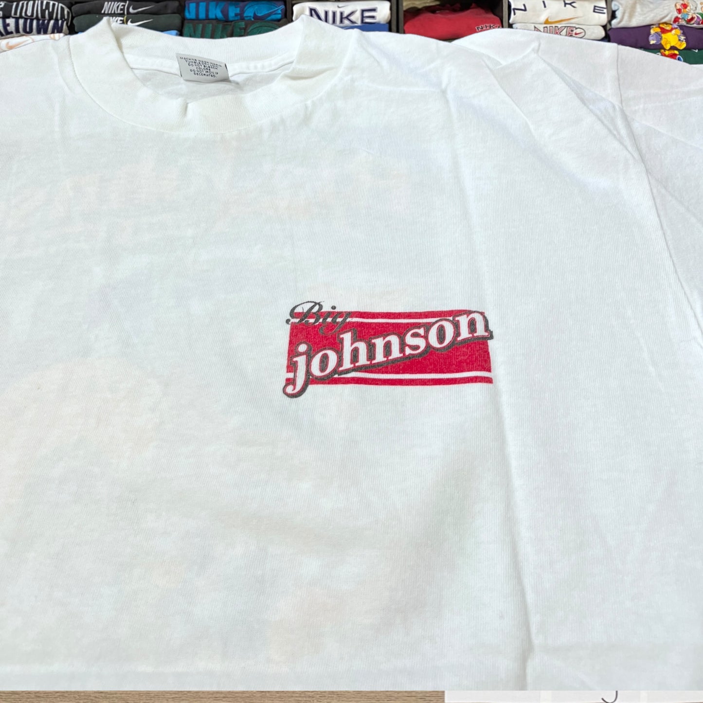 90s big johnson sexy humor shirt (large)