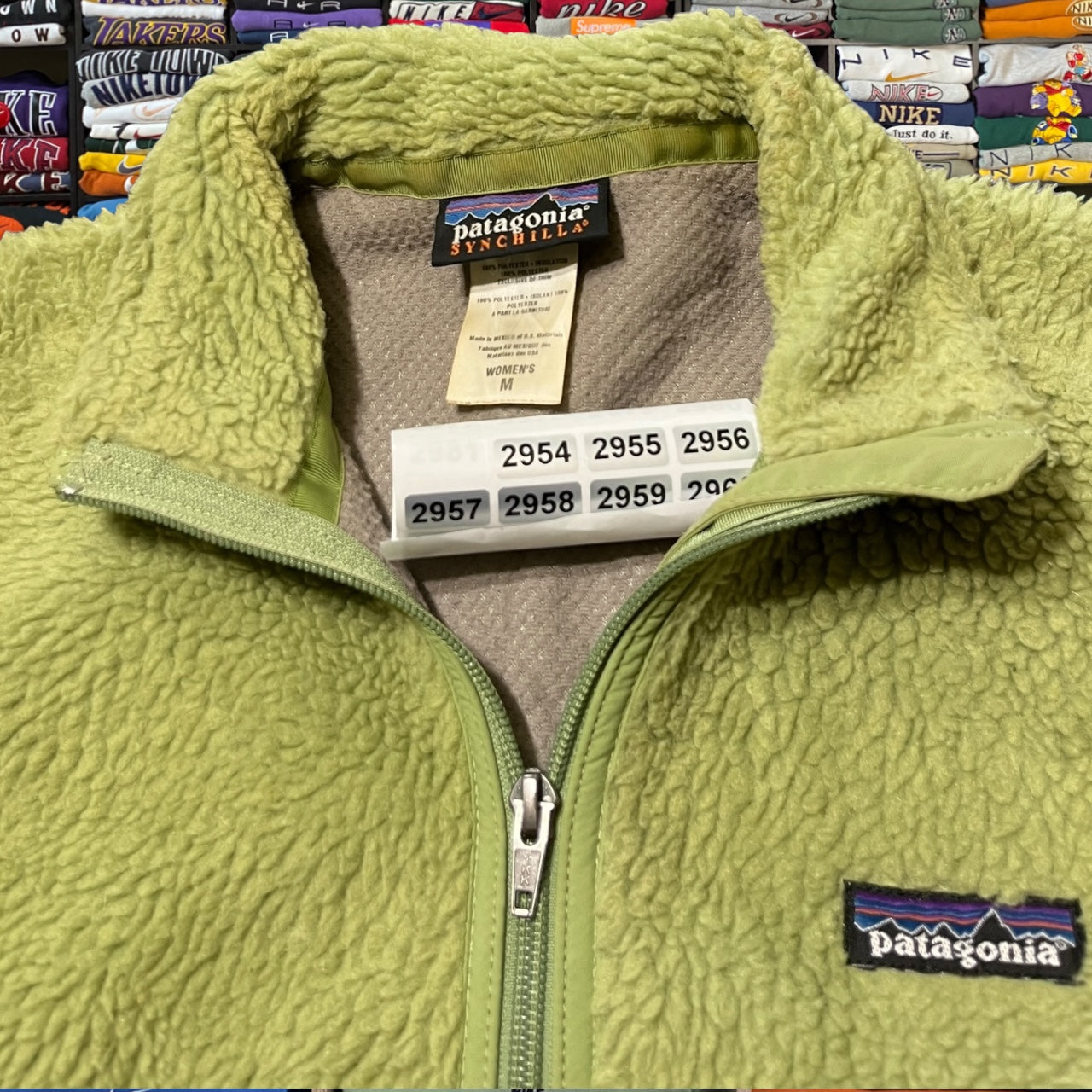 Honey dew Patagonia fleece jacket