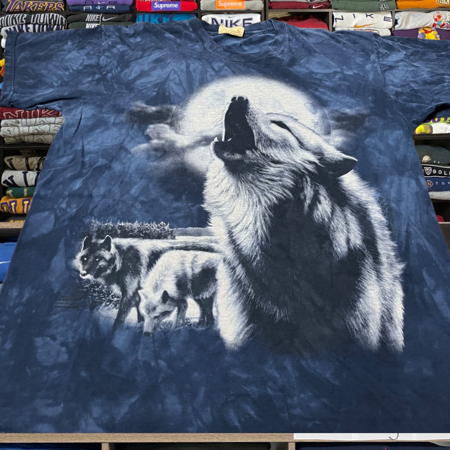 vintage y2k wolf nature shirt