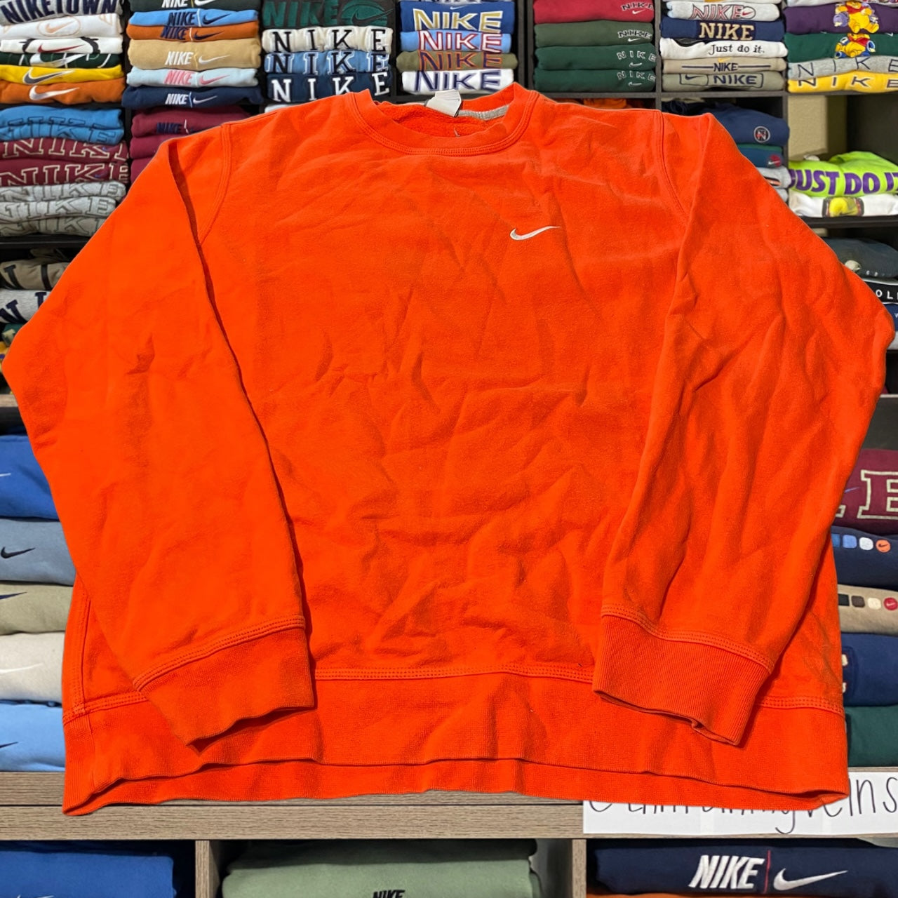 Y2K Orange Nike sweater