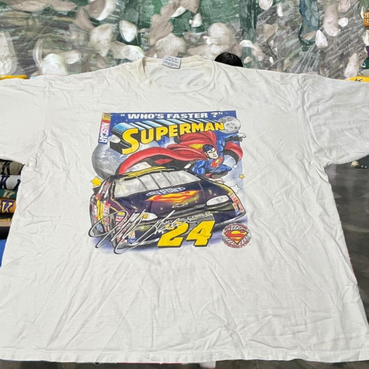 90s Superman nascar shirt