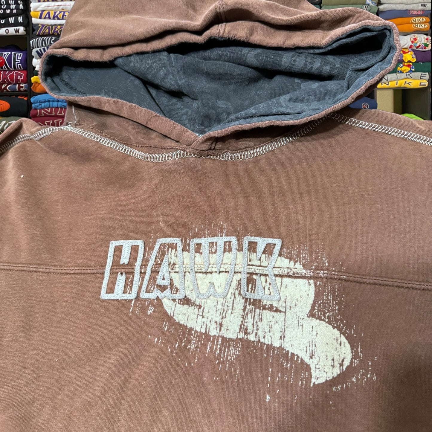 Y2K Tony hawk brown skater hoodie