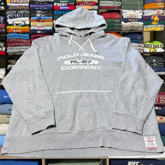 90s polo jeans company grey hoodie