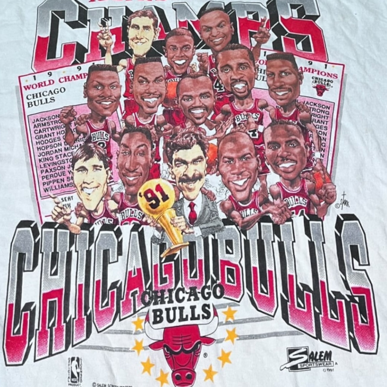 Vintage 1991 Chicago bulls nba basketball shirt