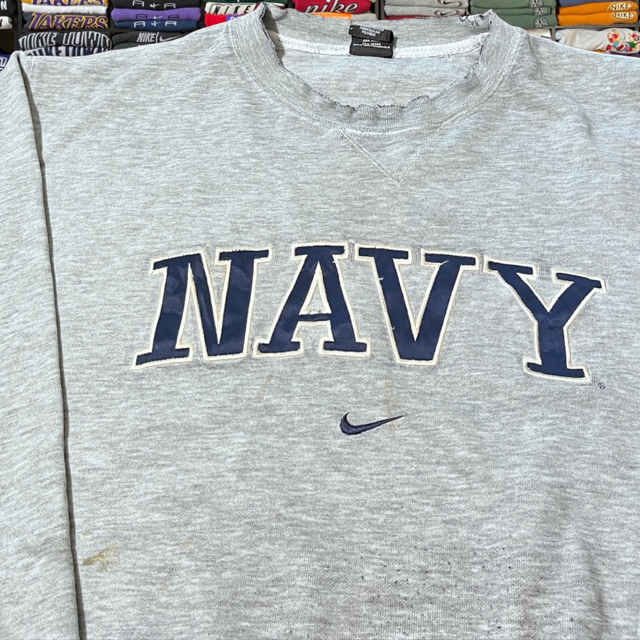 Y2K 2004 Nike x navy sweater