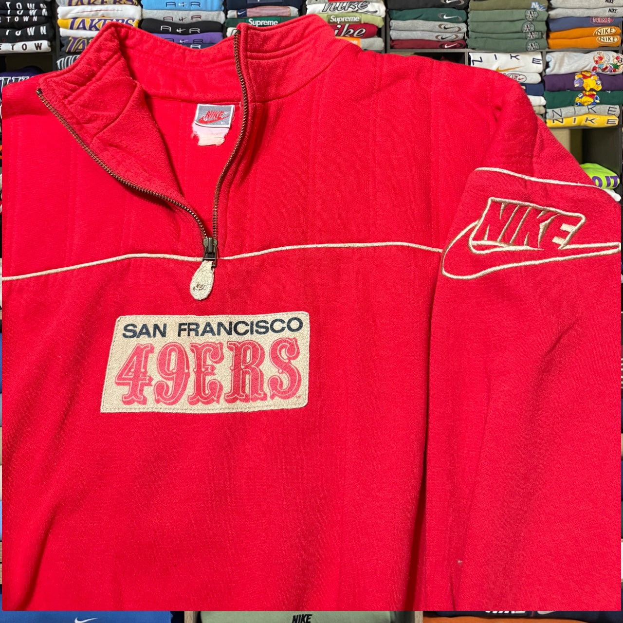 90s NIKE X 49ers nfl quarter zip (Xlarge)