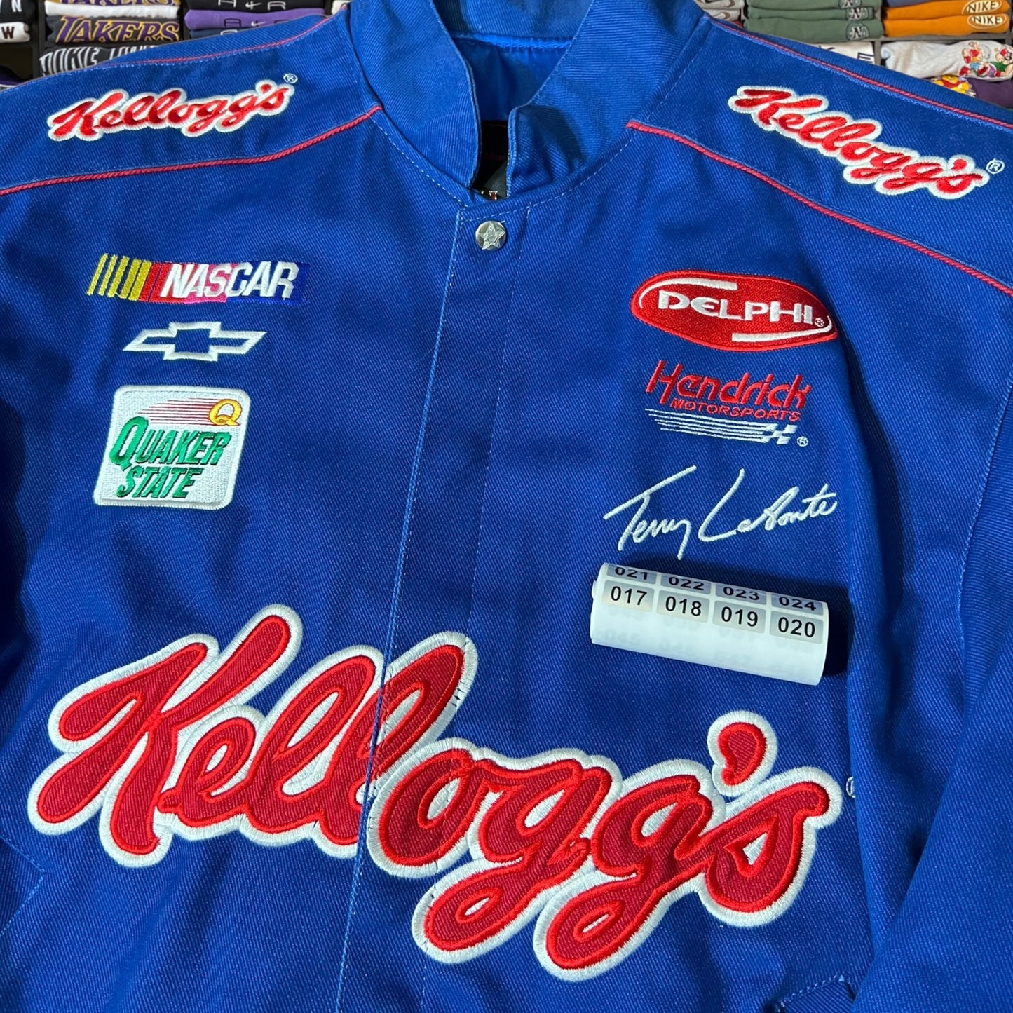 Vintage Tony the Tiger NASCAR varsity jacket heavy weighted super good quality