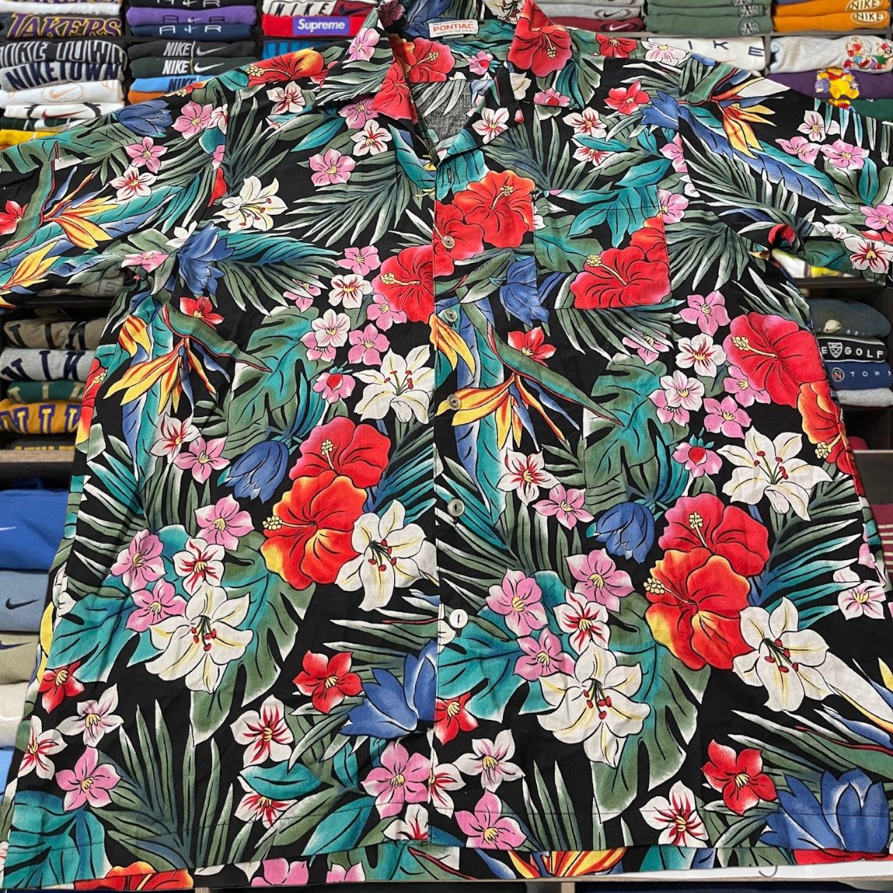 90s floral button up