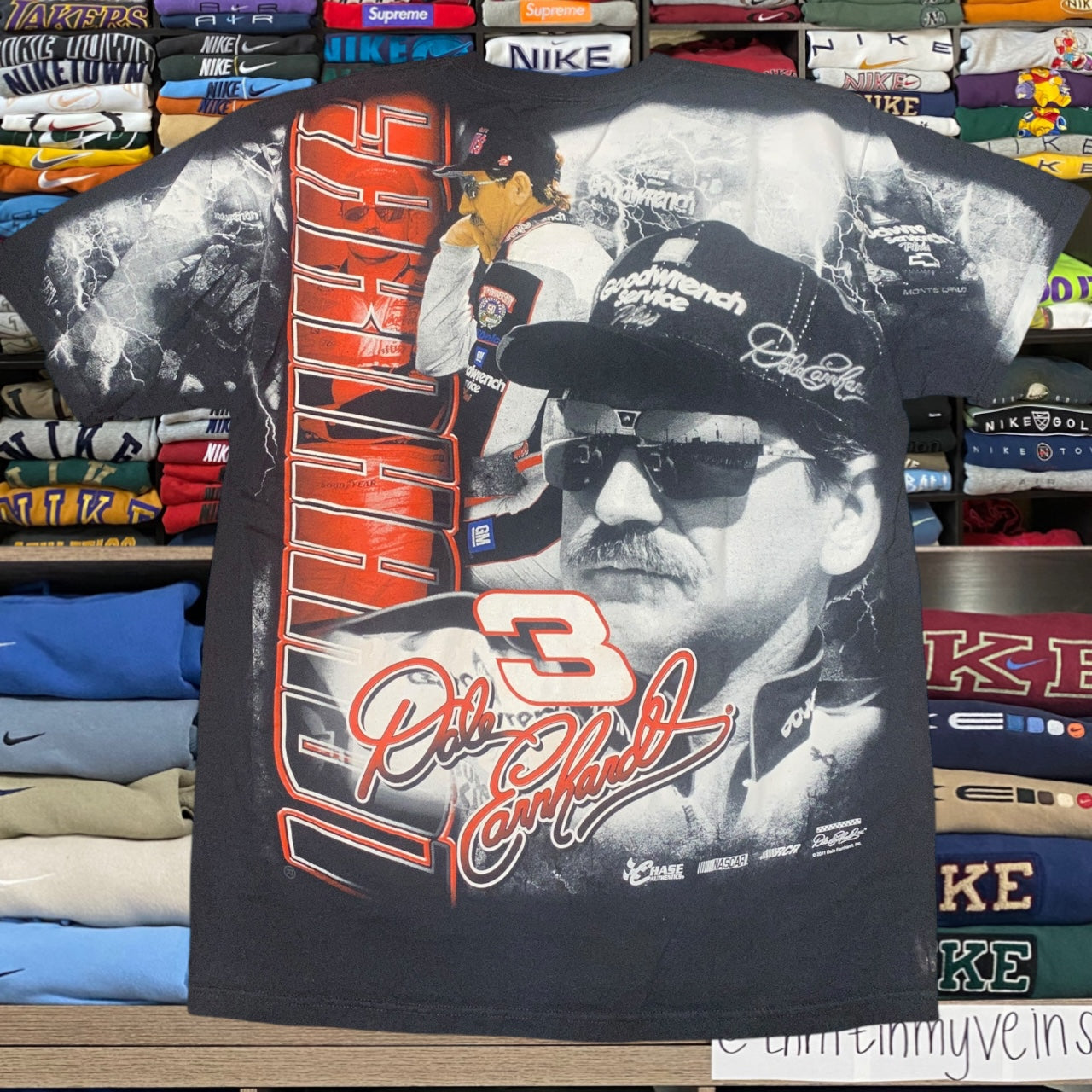 90s all over print nascar graphic shirt (large)