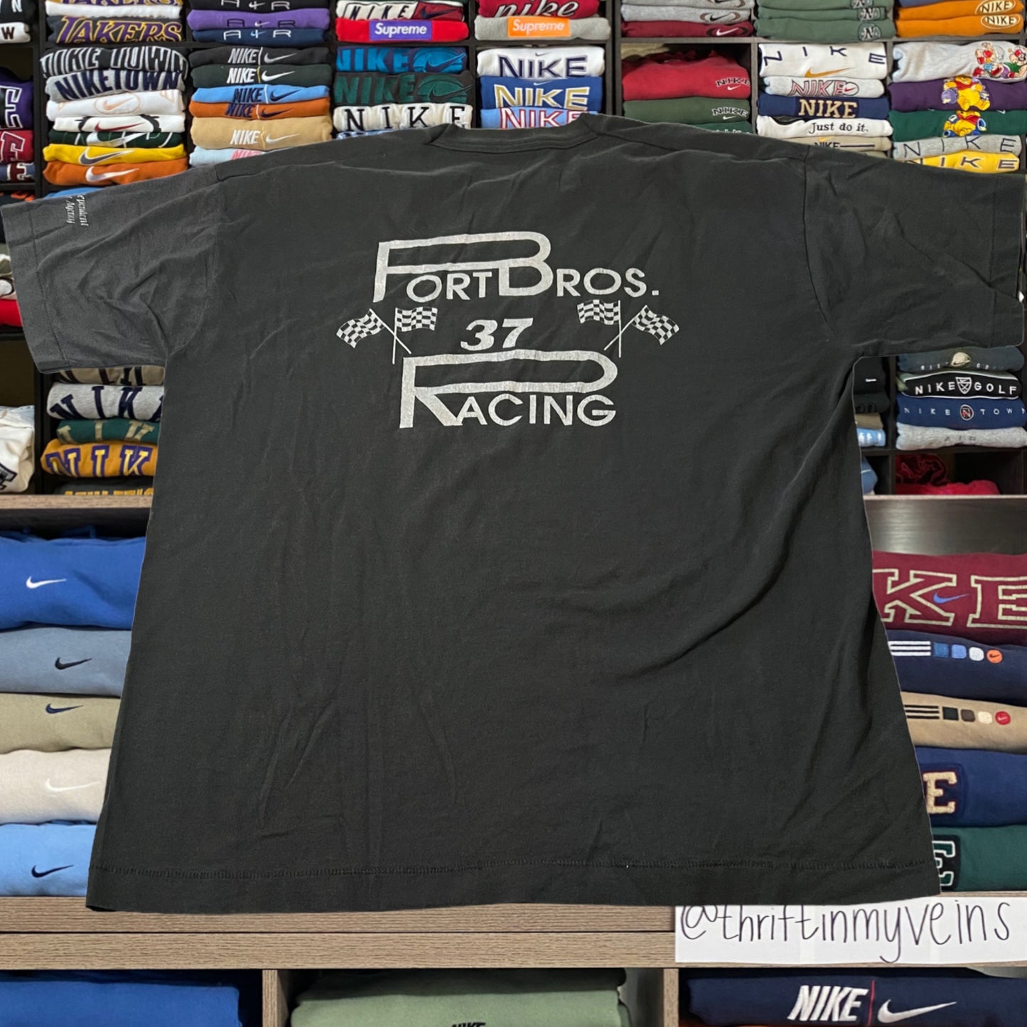 90s flying race car shirt