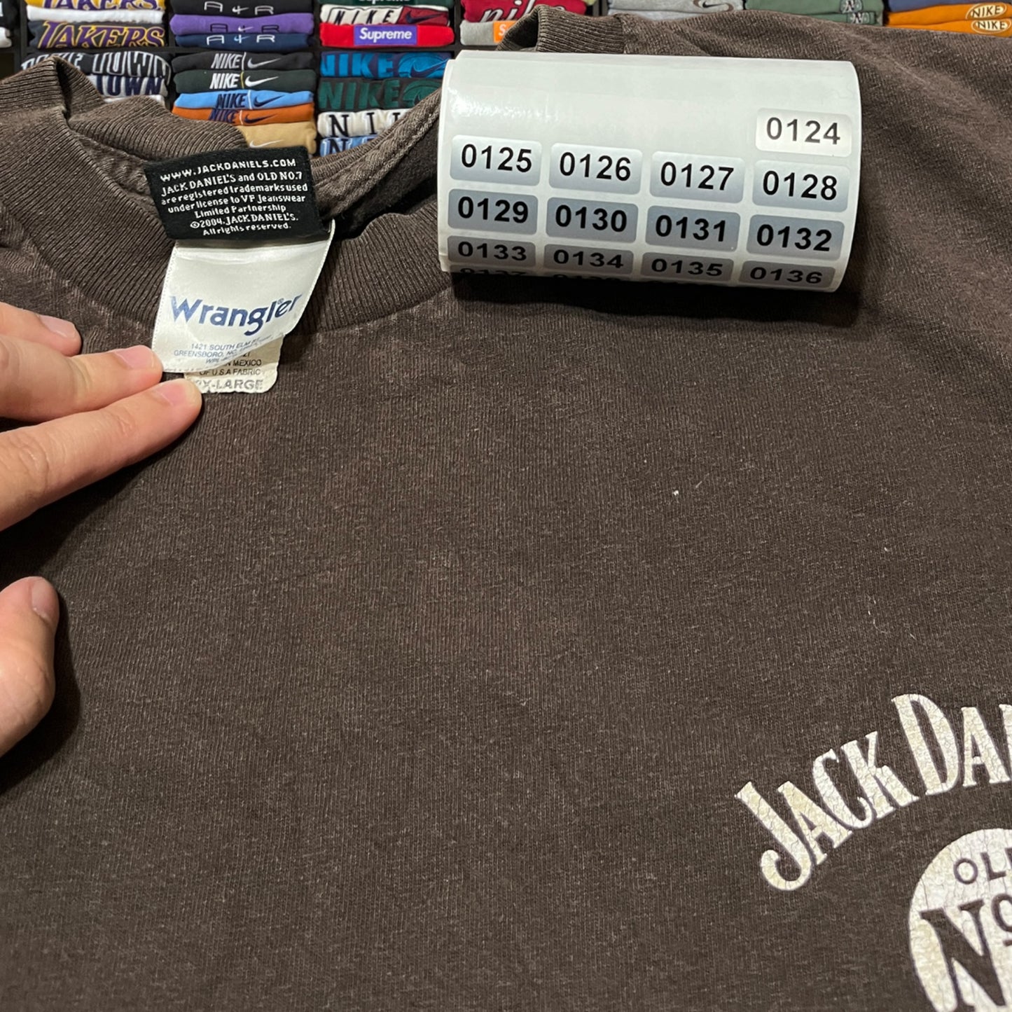 Y2k jack Daniel’s brown shirt