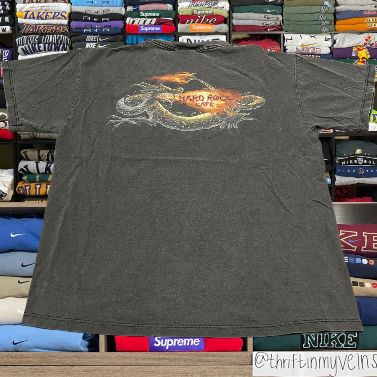 90s Hard Rock Cafe dragon skater shirt