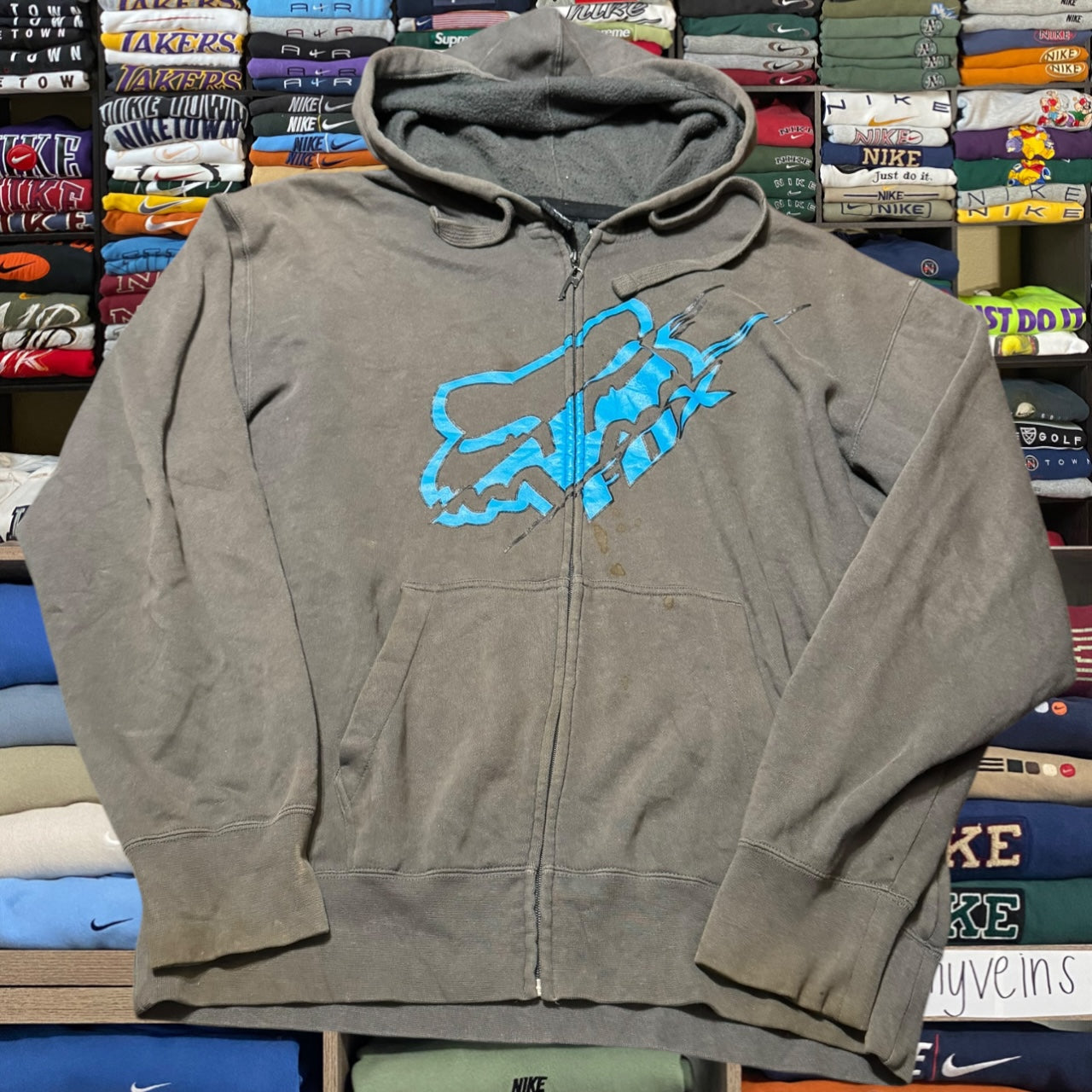 y2k fox racing skater hoodie (Xlarge)