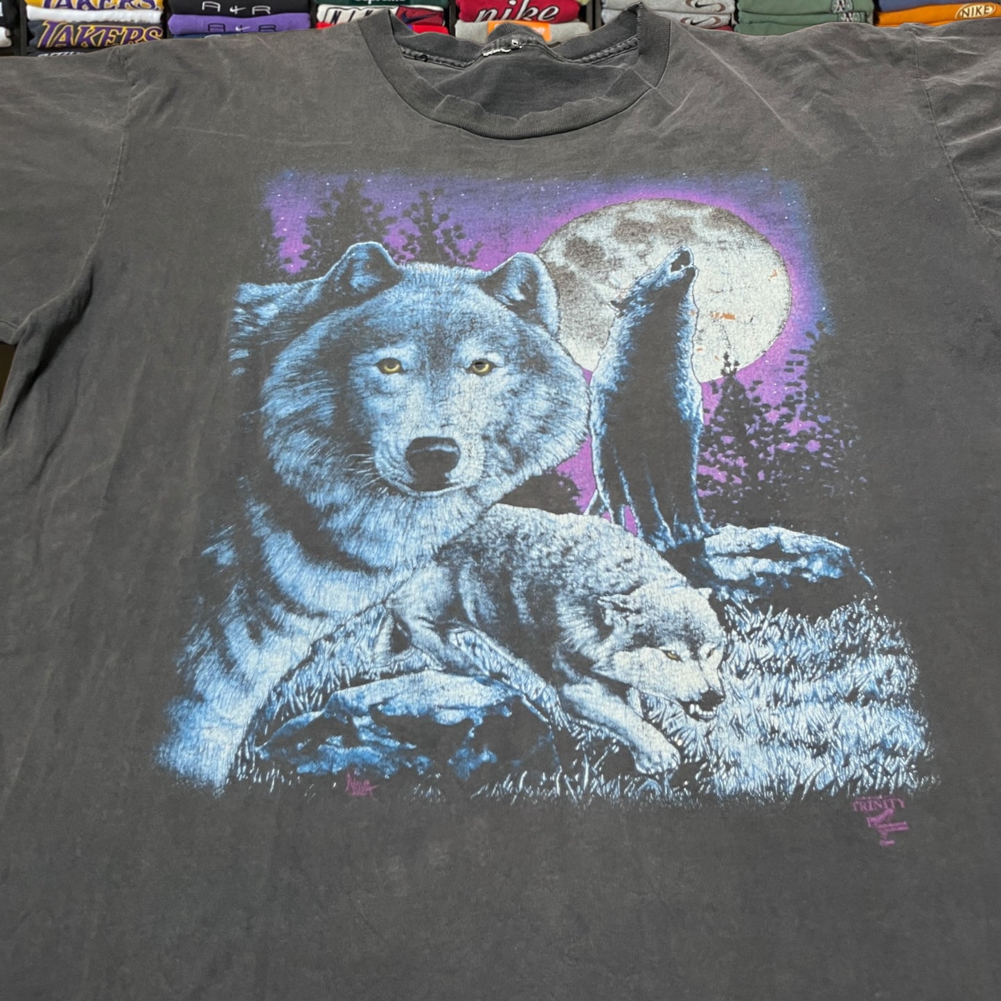 90s wolf nature shirt