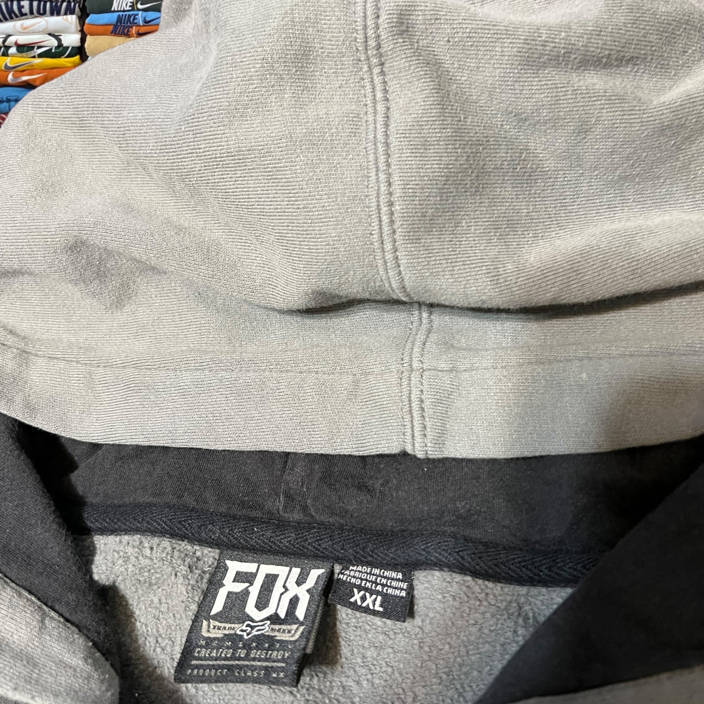 Y2K fox racing full zip hoodie