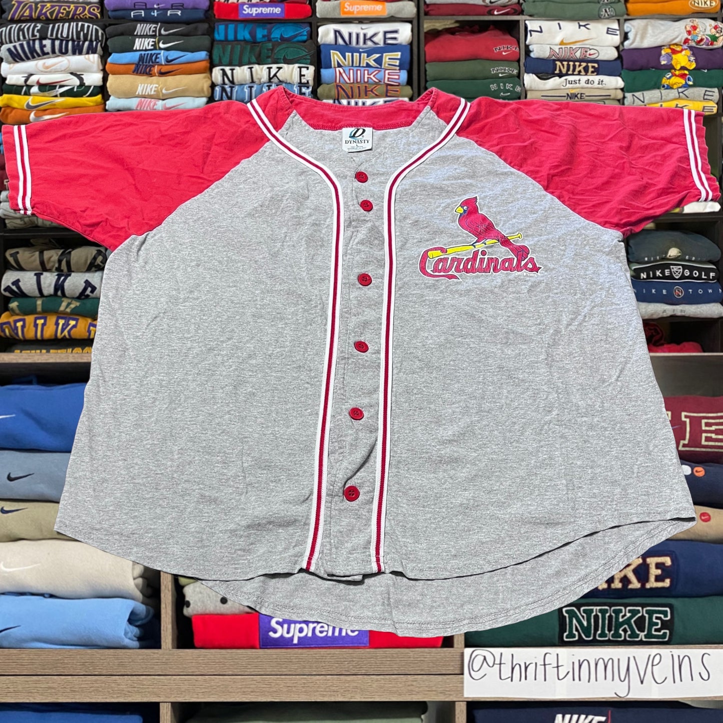 90s St. Louis cardinals mlb baseball button up