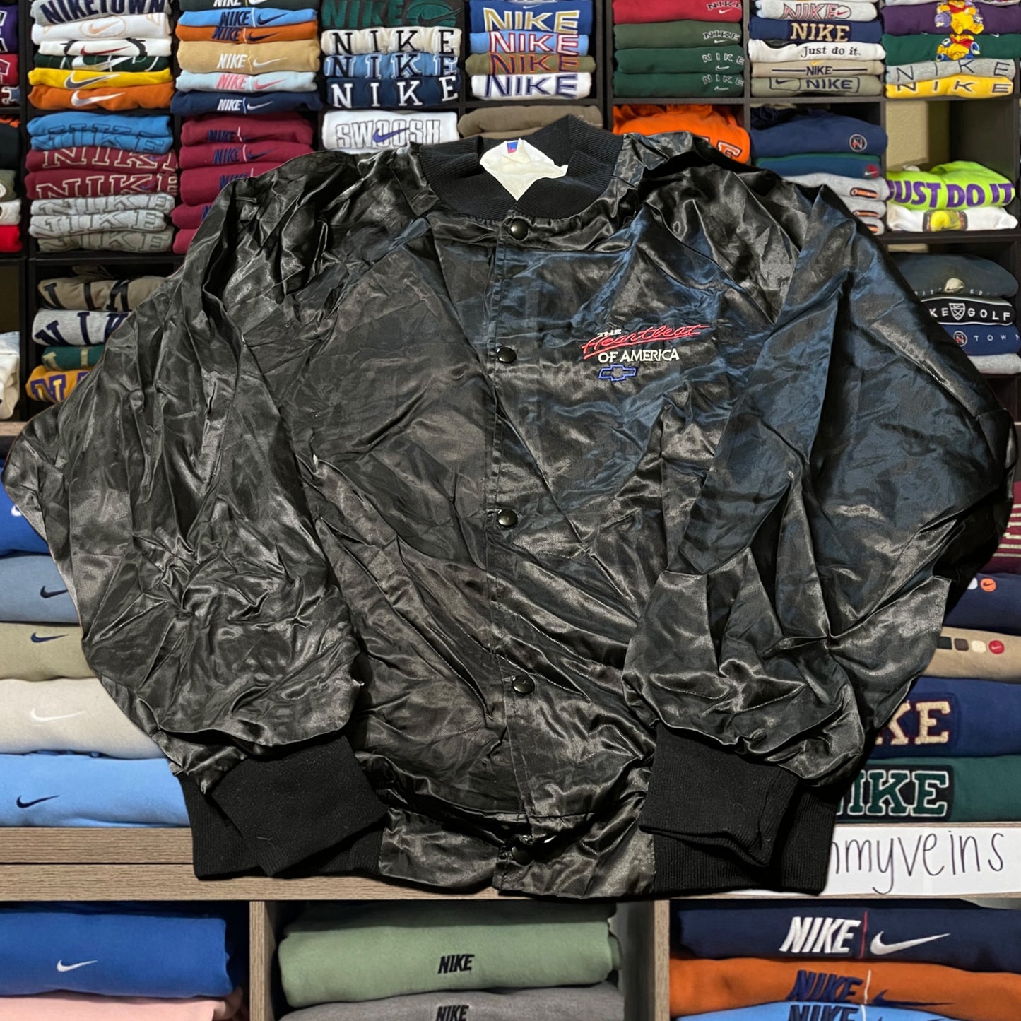 90s Chevy satin jacket
