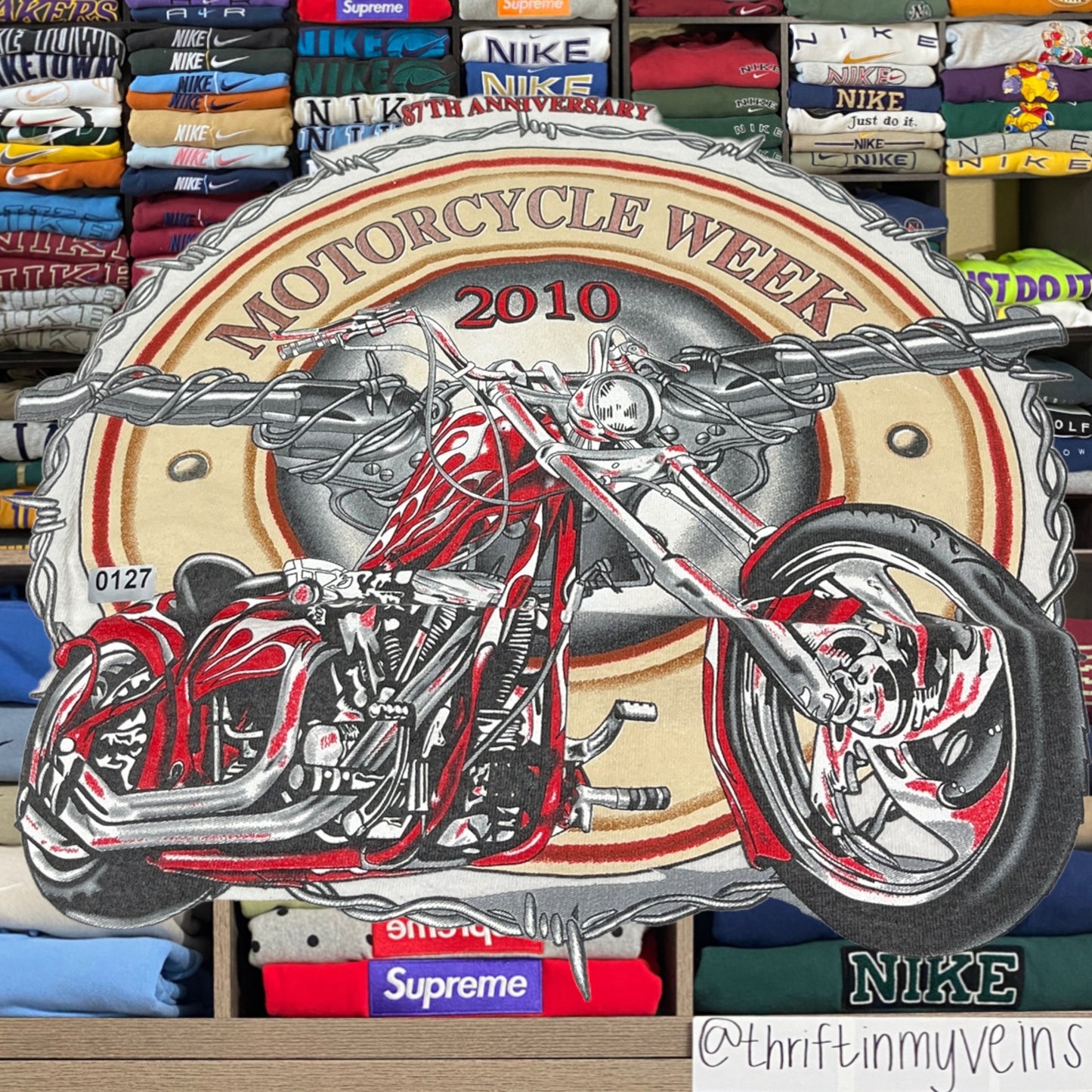 Y2K motorcycle biker shirt